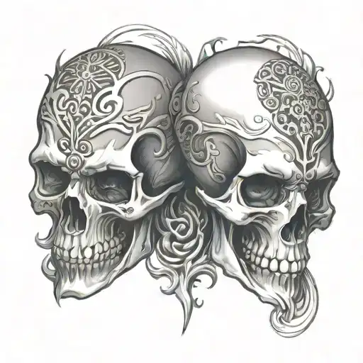skull souls for him tattoo design idea