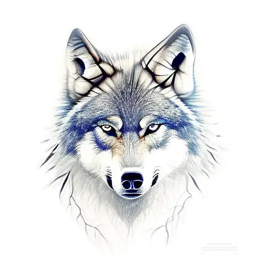 wolf Indian itch tattoo design idea