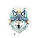 wolf Indian itch tattoo design idea
