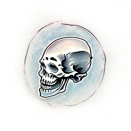 skeleton giving the middle finger high detail  tattoo design idea