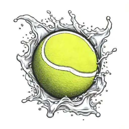 Tennis ball tattoo design idea