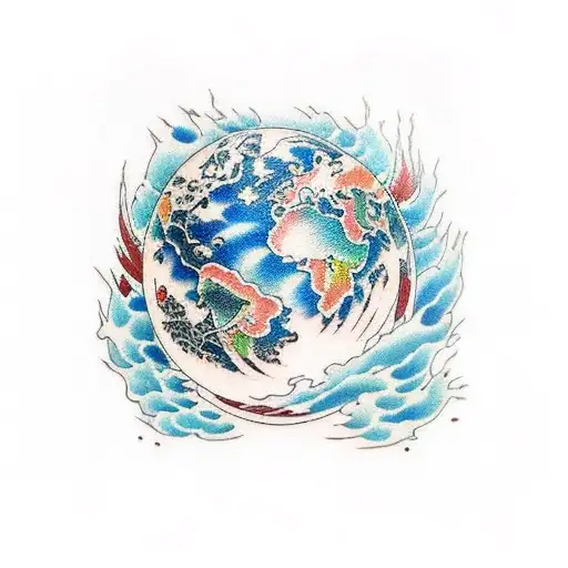 earth wind fire water  tattoo design idea