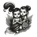 big sister and little sister tattoo tattoo design idea