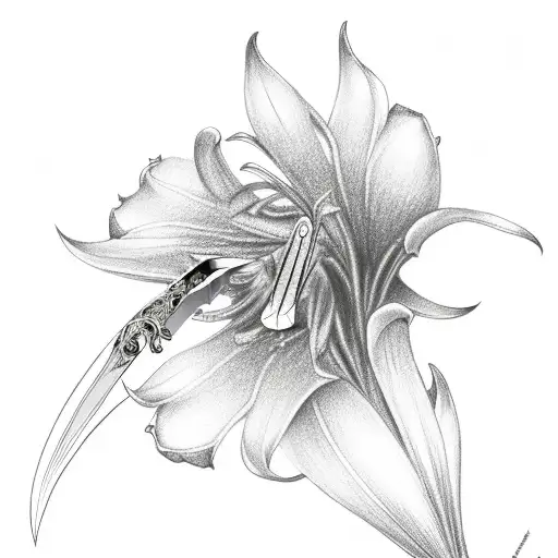 minato kunai knife, lillies, jirayas book, itachi crow feather tattoo design idea