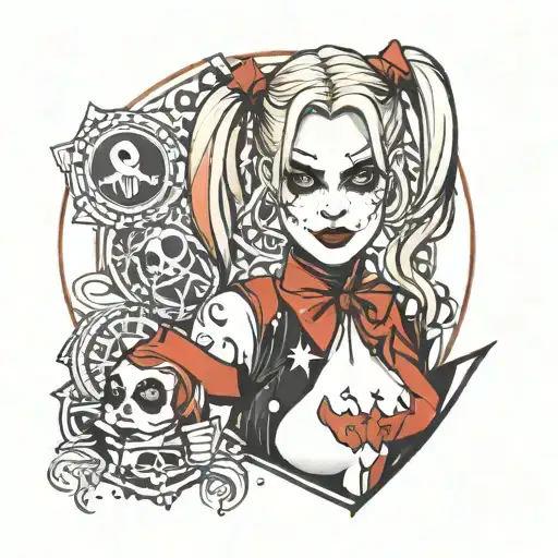 Harley quinn tattoo design idea