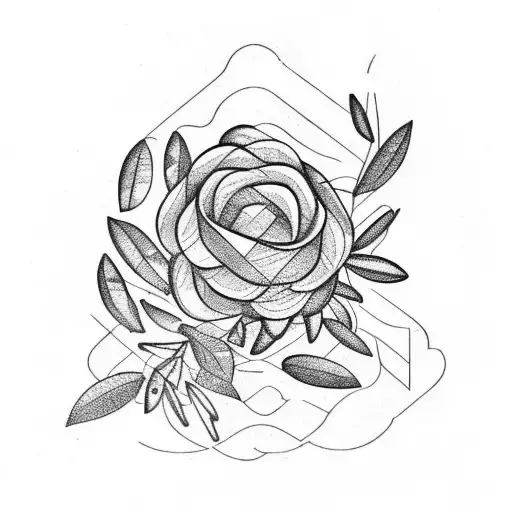 a sideways 8 made out of an olive branch and leaves tattoo design idea