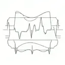 A minimalist design of a heartbeat waveform, incorporating elements of the medical field tattoo design idea
