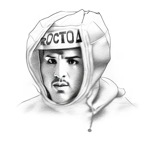 Rocky Balboa with text Magnifico tattoo design idea
