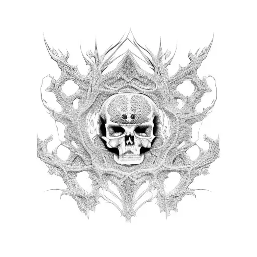 bones fractals  tattoo design idea