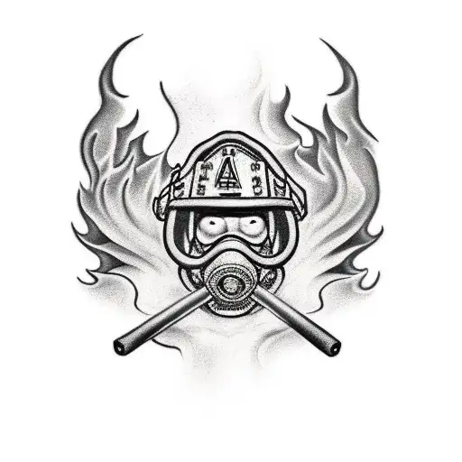 fallen firefighter tattoo design idea
