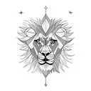 three angry lion cubs tattoo design idea
