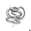 snake spikes weapon tattoo design idea