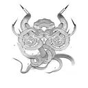 snake spikes weapon tattoo design idea