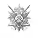 weapon spikes  tattoo design idea