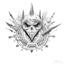weapon spikes  tattoo design idea
