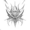 weapon spikes mythical tattoo design idea