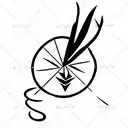 Firefly with cursive letter V  tattoo design idea