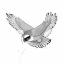 peregrine falcon tattoo design idea