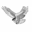 peregrine falcon tattoo design idea