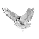 peregrine falcon tattoo design idea