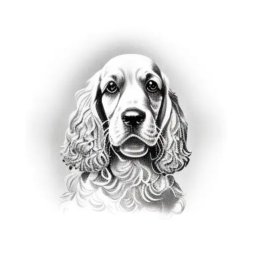 cocker spaniel  tattoo design idea