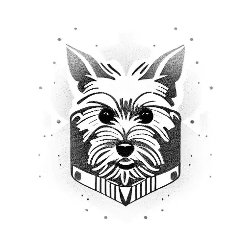 Yorkshire terrier  tattoo design idea