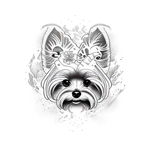 Yorkshire terrier  tattoo design idea