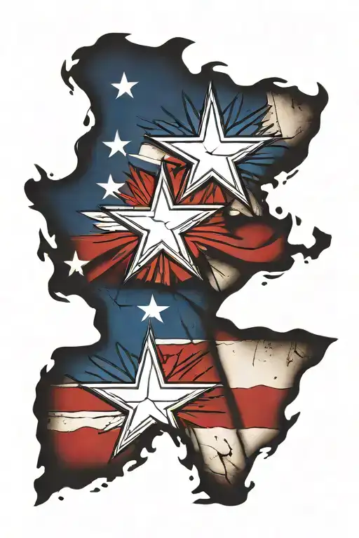 Texas flag tattoo design idea