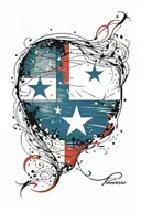 Texas flag tattoo design idea