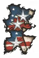 Texas flag tattoo design idea