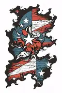 Texas flag tattoo design idea