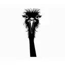 ostrich, courage tattoo design idea