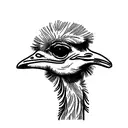 ostrich, courage tattoo design idea