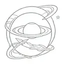 Saturn  SZA tattoo design idea