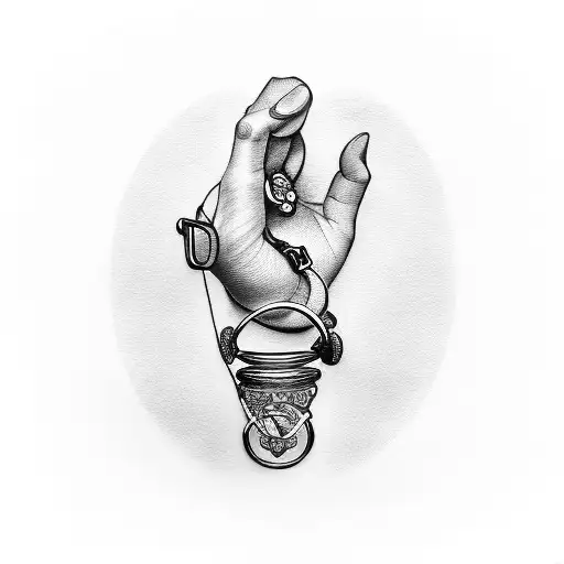 handcuff tattoo design idea