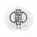 handcuffs penny tattoo design idea