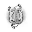 handcuffs penny tattoo design idea