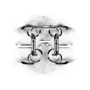 handcuffs penny tattoo design idea