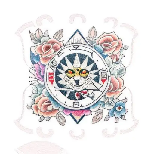 small patchwork  tattoo design idea