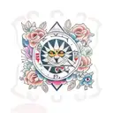 small patchwork  tattoo design idea