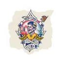 small patchwork  tattoo design idea