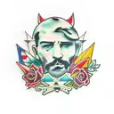 small patchwork  tattoo design idea