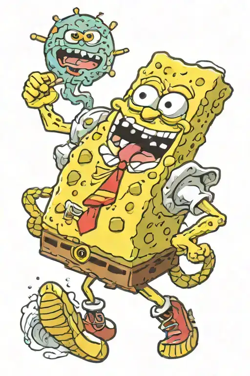 squarepants spongebob tattoo design idea