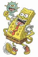 squarepants spongebob tattoo design idea