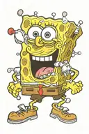 squarepants spongebob tattoo design idea