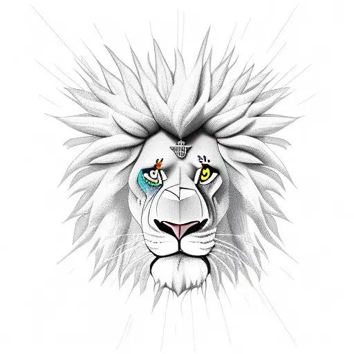 king lion tattoo design idea