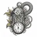 time bomb wit snakes inside surrounded tattoo design idea