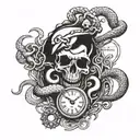 time bomb wit snakes inside surrounded tattoo design idea