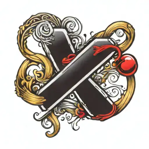 Infinity Herz M & M tattoo design idea