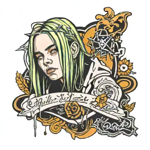 billie eilish tattoo design idea